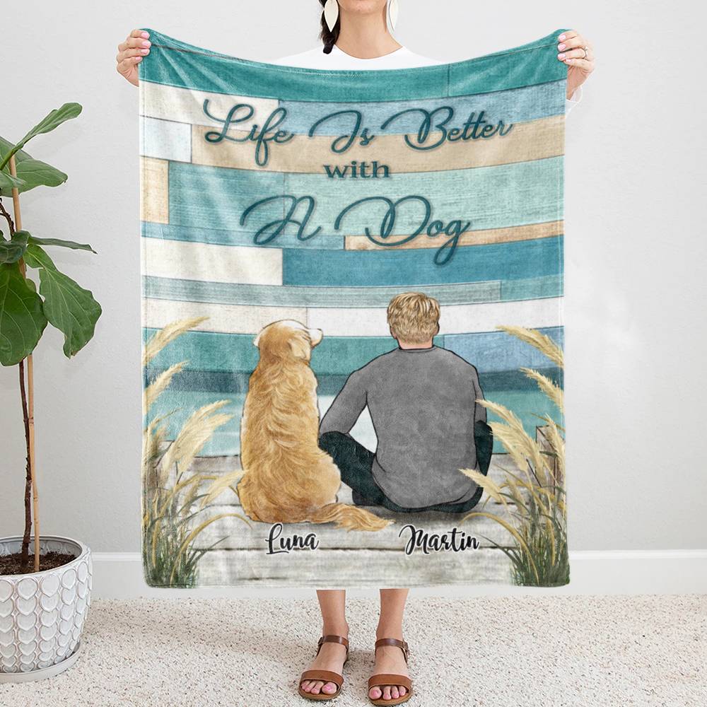 dog personalized blanket