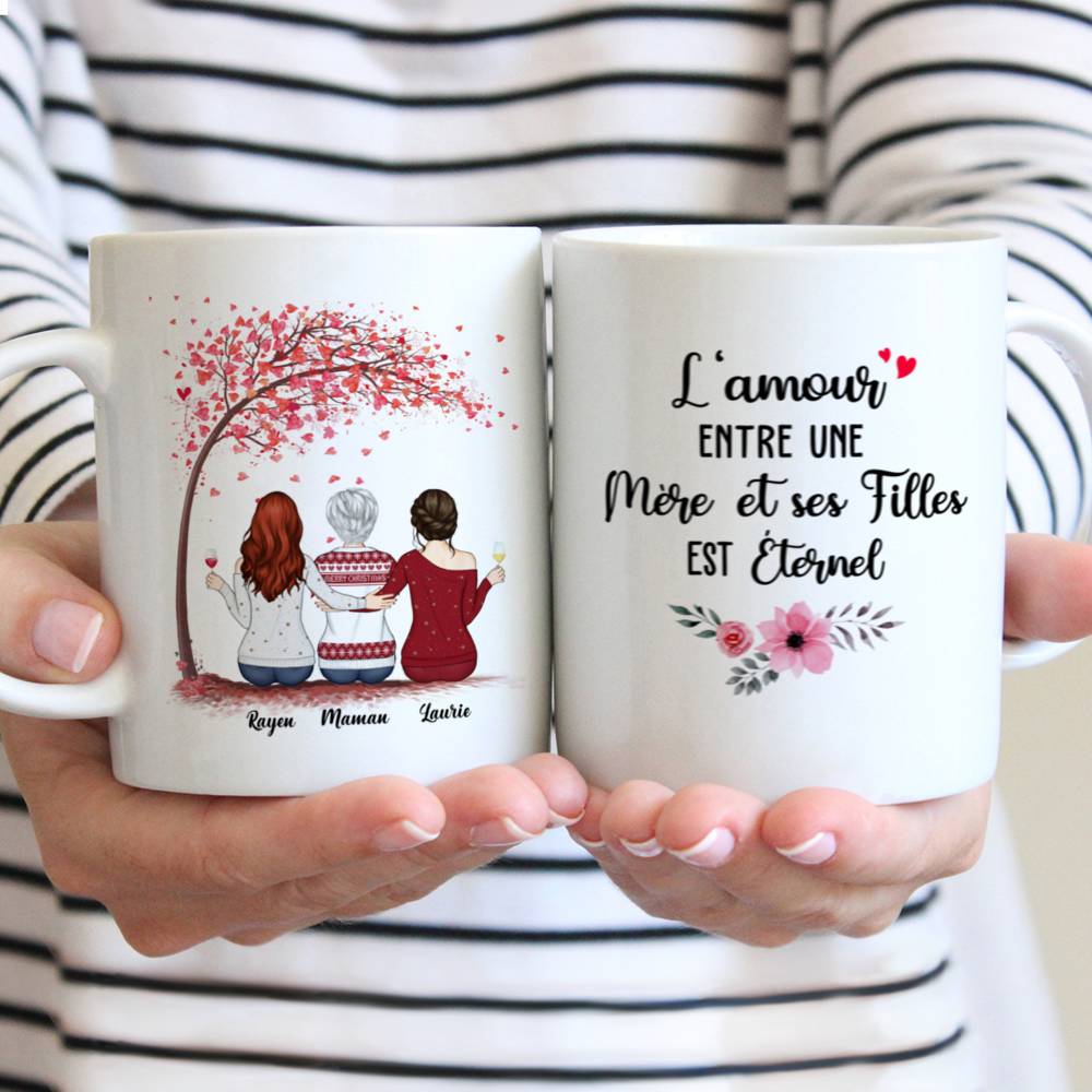 Personalized Mug Mere Filles L Amour Entre Une Mere Et Ses Filles Est Eternel N